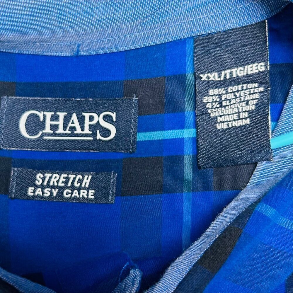 Chaps XXL Plaid Long Sleeve Shirt Stretch Lightweight Office Work - Picture 5 of 5